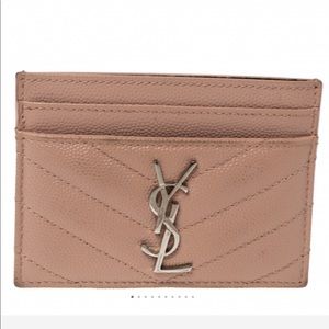 Ysl powder pink light pink card holder